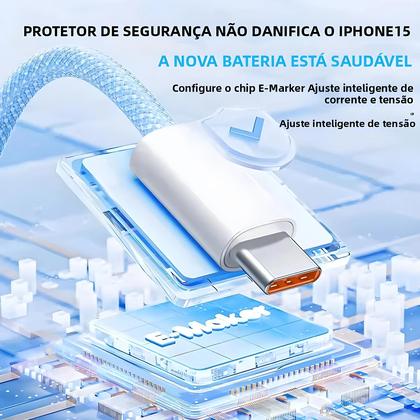 Imagem de Cabo De Carregamento Rápido Tipo C De 60W Para Apple iPhone 14 13 12 11 15 17 16 pro Max plus 1-50