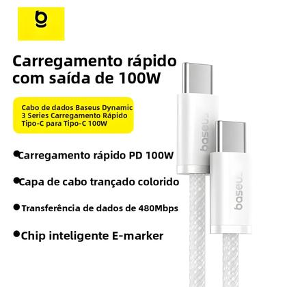 Imagem de Cabo De Carregamento Rápido Tipo C Para USB C De 100W Para iPhone, MacBook, iPad, Samsung, Xiaomi,
