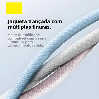 Imagem de Cabo De Carregamento Rápido Tipo C Para USB C De 100W Para iPhone, MacBook, iPad, Samsung, Xiaomi,