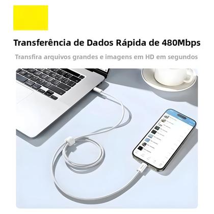 Imagem de Cabo De Carregamento Rápido Tipo C Para USB C De 100W Para iPhone, MacBook, iPad, Samsung, Xiaomi,