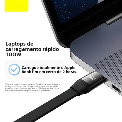 Imagem de Cabo De Carregamento Retrátil USB C 3 Em 1 De 100W Para MacBook, Samsung, Xiaomi, iPhone 12, 13, 14,