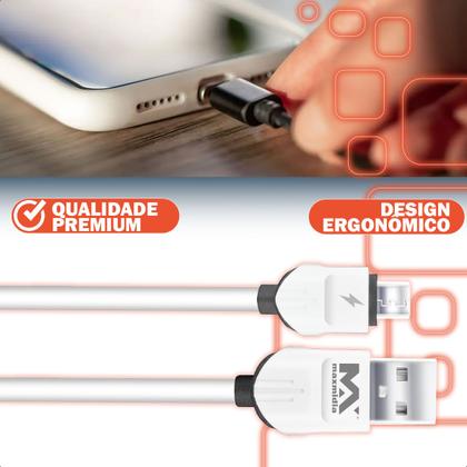 Imagem de Cabo De Dados Carregador Compatível Com Usb 3.1A Macho Micro Usb V8 1m Carregamento Rápido