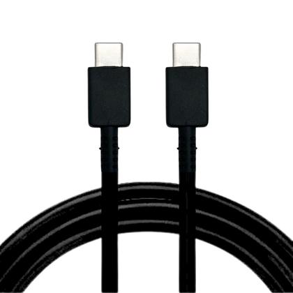 Imagem de Cabo de Dados Carregador para Celulares Tipo C x tipo C Resistente turbo Preto Marblue