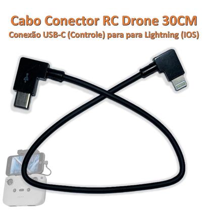Imagem de Cabo de Dados Conector Compatível com Controle de Drone Usb-C p/ IOS