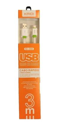 Imagem de Cabo de Dados e Carregador USB Grande 3M Longo Lightning 8 Pinos  