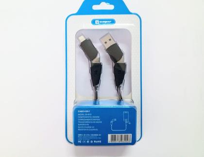 Imagem de Cabo de dados e carregamento 4 em 1 usb/lightning/tipo-c