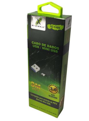 Imagem de Cabo De Dados Entrada Mini Usb 3V P/ Controle Ps3 3 Metros