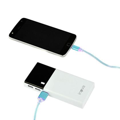 Imagem de Cabo de Dados Micro  2.4A USB Tipo V8 Super Reforçado Luz LED Azul  CBO-5521 - Inova