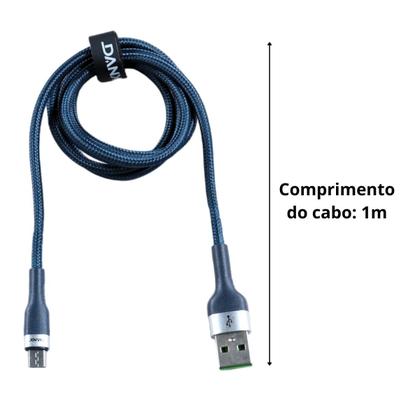 Imagem de Cabo De Dados Micro USB 1 Metro Para Transferência Sincronização De Dados Carregar Celular Computador