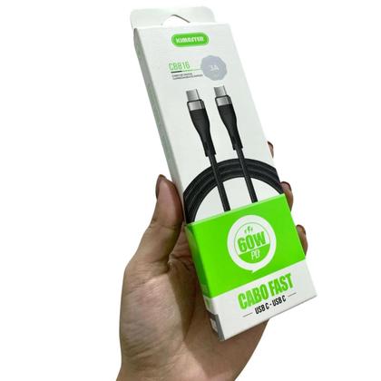Imagem de Cabo de Dados USB-C p/ USB-C 1M 60W PD CB816 Kimaster