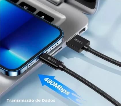 Imagem de Cabo De Dados Usb-Lightning 1M 2.4A Alum Trança Cab250-14-1