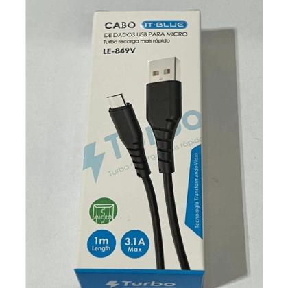 Imagem de Cabo de Dados USB + Micro USB (V8) 1M LE-849V - It-Blue