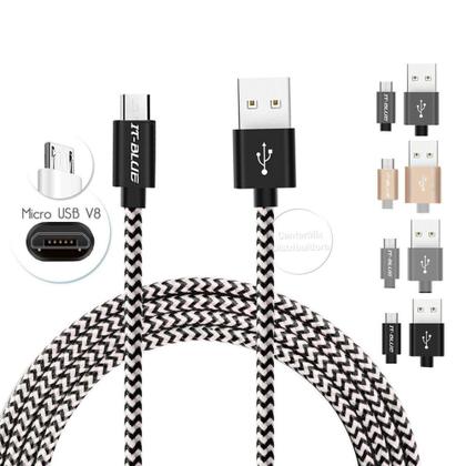 Imagem de Cabo de Dados USB Micro USB V8 2.4A 1M 12110V It-Blue