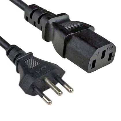 Imagem de Cabo de Energia 3 Pinos para Fonte, PC, Prensa Térmica e Impressora - Tripolar 1,20m Plug 10A