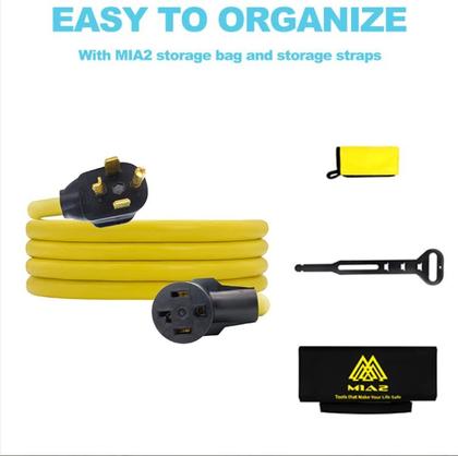 Imagem de Cabo de extensão do secador M1A2 de 4 pinos 30A NEMA 14-30P a 14-30R