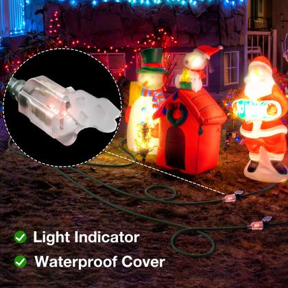 Imagem de Cabo de extensão externo adicional de 27 pés com 3 saídas e divisor