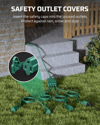 Imagem de Cabo de extensão externo DEWENWILS Total de 14 m com divisor de 1 a 4