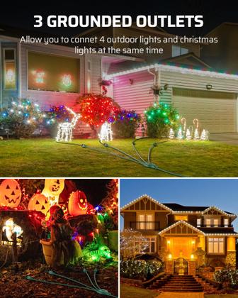 Imagem de Cabo de extensão externo DEWENWILS Total de 14 m com divisor de 1 a 4