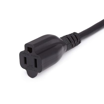 Imagem de Cabo de extensão interno Amazon Basics 13A 125V 1m preto x2