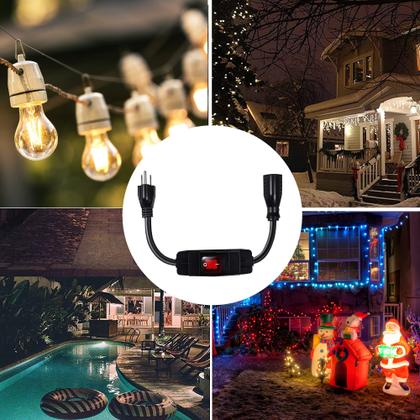 Imagem de Cabo de extensão Makevivi de 10 pés com interruptor à prova d'água certificado pela UL