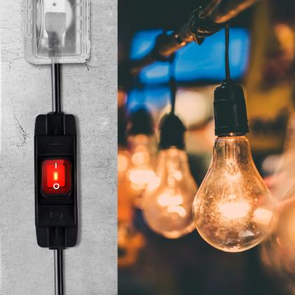 Imagem de Cabo de extensão Makevivi de 10 pés com interruptor à prova d'água certificado pela UL