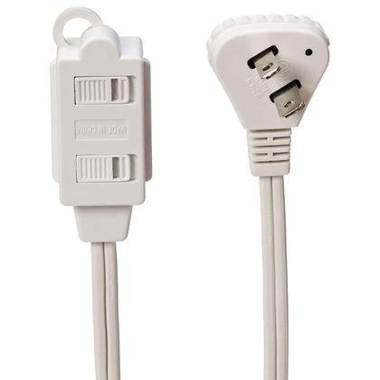 Imagem de Cabo de extensão Power Strip Amazon Basics, 3 pés e 2 pinos, pacote com 2 pinos
