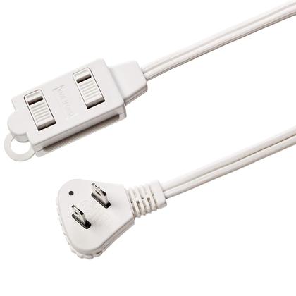 Imagem de Cabo de extensão Power Strip Amazon Basics, 3 pés e 2 pinos, pacote com 2 pinos