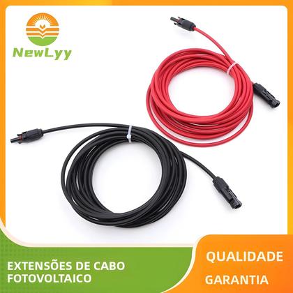 Imagem de Cabo De Extensão Solar De 10 Metros Com Dupla Ponta 4mm²/6mm² 1000V/1500V Conector CC Fotovoltaico
