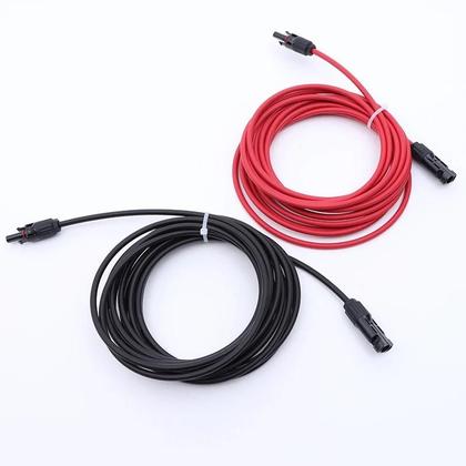 Imagem de Cabo De Extensão Solar De 10 Metros Com Dupla Ponta 4mm²/6mm² 1000V/1500V Conector CC Fotovoltaico