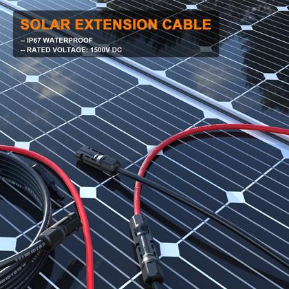 Imagem de Cabo de extensão solar Temank 10AWG 18m com conector solar