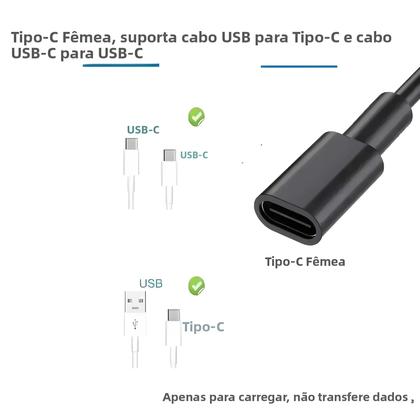 Imagem de Cabo De Extensão Tipo C Para Micro USB Com Interruptor Liga/Desliga, Cabo De Alimentação 5V Macho