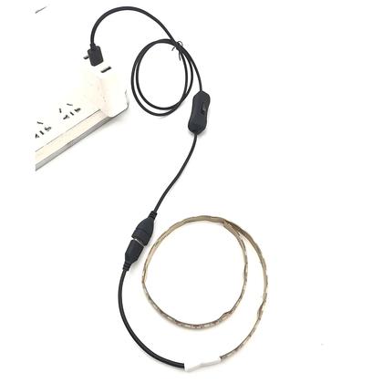 Imagem de Cabo De Extensão USB 2.0 De 1m Com Interruptor ON/OFF, Extensor De Conector a Macho Para a Fêmea