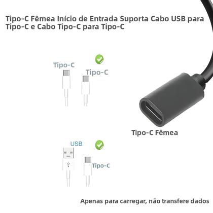 Imagem de Cabo De Extensão USB C Para Micro USB Com Interruptor ON/OFF, Cabo De Carregamento PD 5V, Macho Para