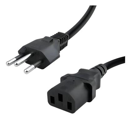 Imagem de Cabo De Força 10a Tripolar Pc Fonte Computador Cpu Monitor Preto