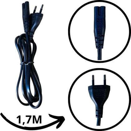 Imagem de Cabo De Força 1,7m Bipolar Tv Monitor Radio Ps3 Ps4 Kit C/12