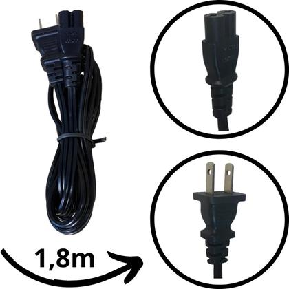 Imagem de Cabo De Força 1,8m Pino Chato Tv Monitor Radio Ps3 Ps4 10 Pç