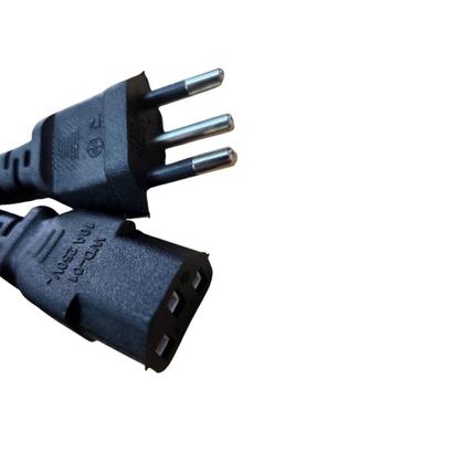 Imagem de Cabo De Força Cpu Atx Computador Pc Monitor 3 Pinos novo padrão 1,50 metros