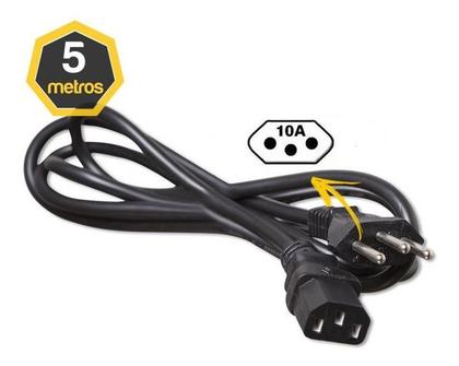 Imagem de Cabo De Força Energia 5 Metros Tripolar Fonte Pc Reforçado 110v/220v X-cell Xc-cf-06