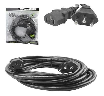 Imagem de Cabo De Força Energia 5 Metros Tripolar Fonte Pc Reforçado 110v/220v X-cell Xc-cf-06