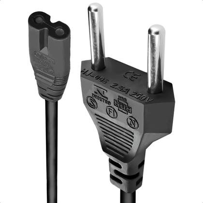 Imagem de Cabo De Força Energia Tipo Oito Fontes Tvs 1M Kit Com 20