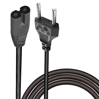 Imagem de Cabo De Força Energia Tipo Oito Fontes Tvs 1M Kit Com 20