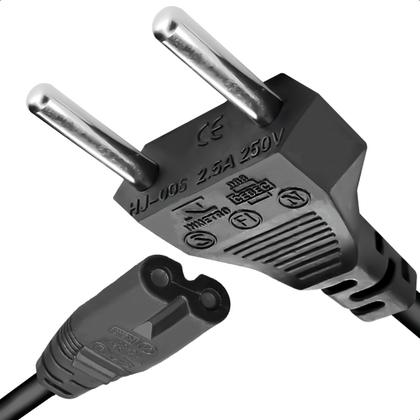 Imagem de Cabo De Força Energia Tipo Oito Fontes Tvs 1M Kit Com 20