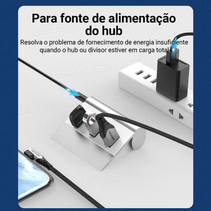 Imagem de Cabo De Força Usb Macho X 5.5mm Plug Dc Vention para Tablet
