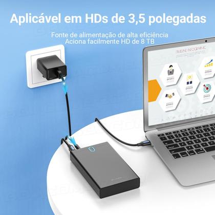 Imagem de Cabo De Força Usb Macho X 5.5mm Plug Dc Vention para Tablet