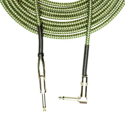 Imagem de Cabo De Guitarra Immediate Verde e Dourado Revestido em Tecido P10xP10 90º - 5 Metros
