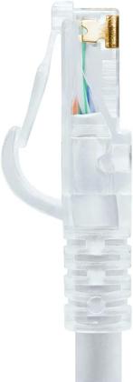 Imagem de Cabo de Internet RJ45 Cat 6 10GBPS Giga Lan Ethernet 100% Cobre (Branco, 5 Metros)