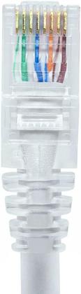 Imagem de Cabo de Internet RJ45 Cat 6 10GBPS Giga Lan Ethernet 100% Cobre (Branco, 5 Metros)