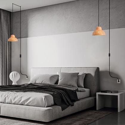 Imagem de Cabo de luz pendente, pacote com 2 interruptores de encaixe AryaLight de 4,6 m, 120 V