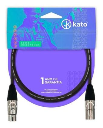 Imagem de Cabo De Microfone Balanceado Kato - Xlr / Xlr - 5 Metros