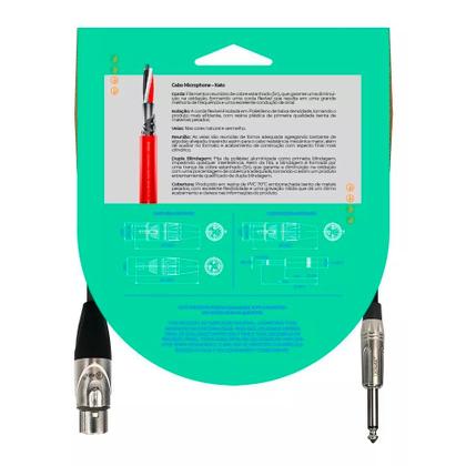 Imagem de Cabo de microfone desbalanceado xlrf p10 kato k2 3 metros